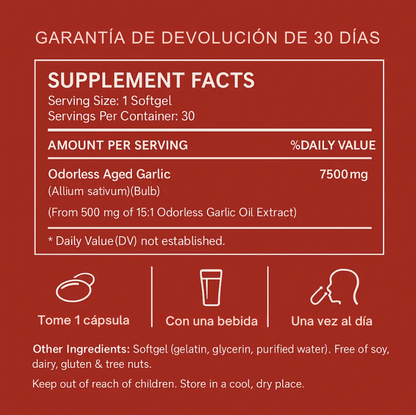 Aged Garlic Extract 7500 mg - The natural secret to overall cardiovascular wellness support