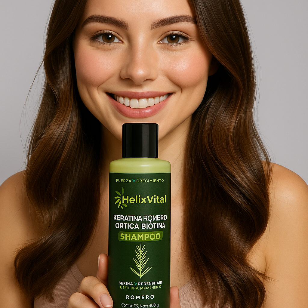 Keratin + Rosemary + Nettle + Biotin - Nourishing and Regenerating Shampoo for Thick, Voluminous Hair