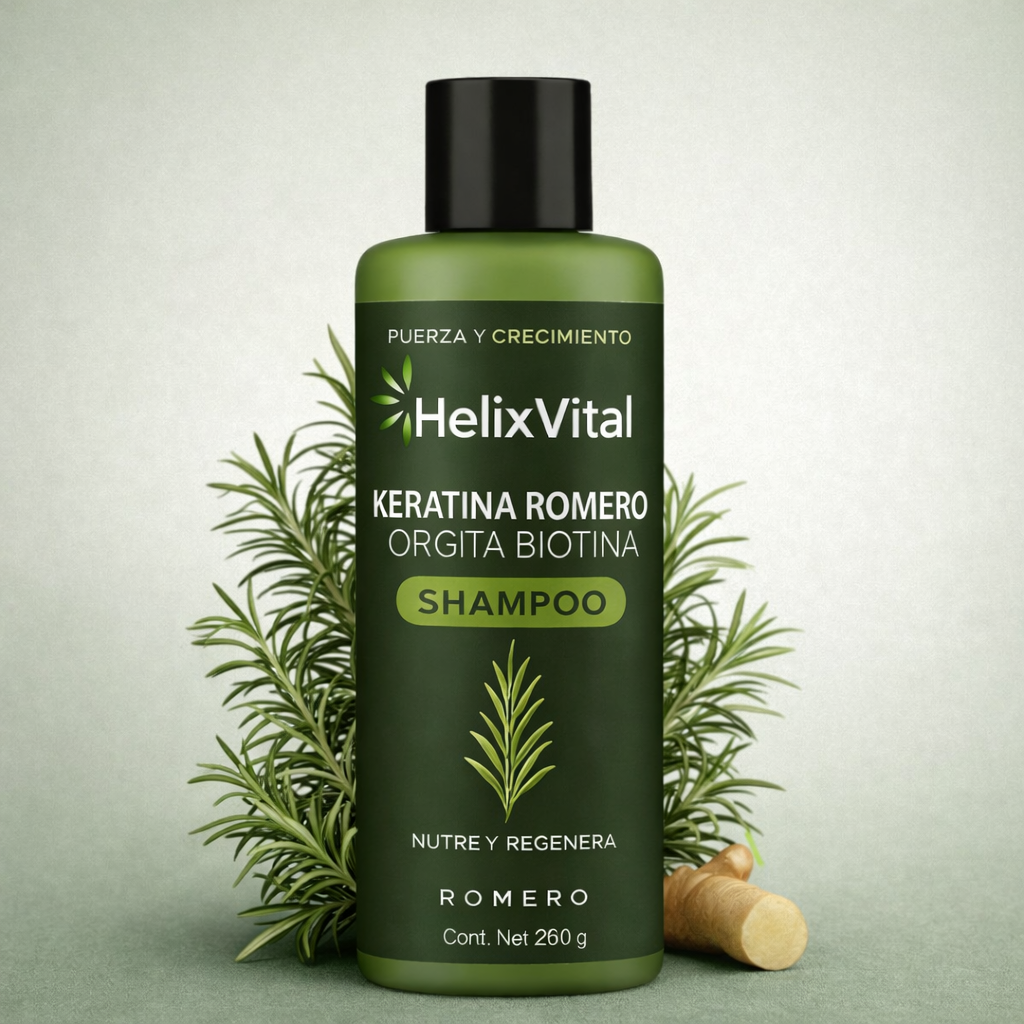 Keratin + Rosemary + Nettle + Biotin - Nourishing and Regenerating Shampoo for Thick, Voluminous Hair