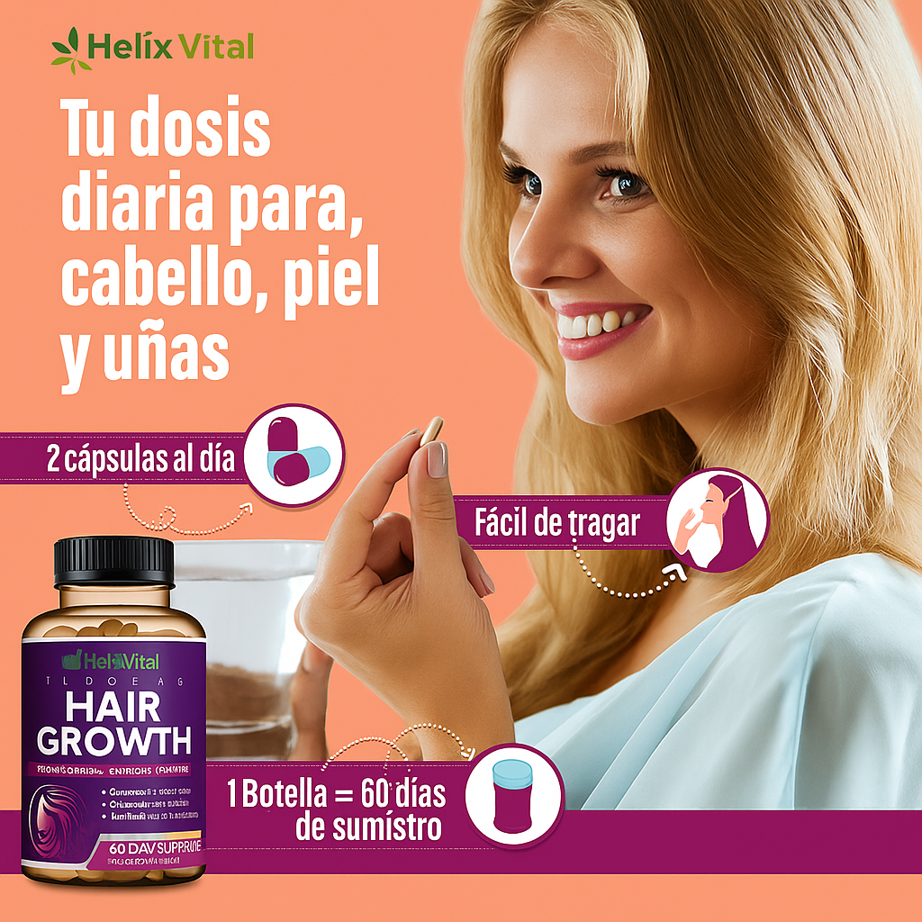 Hair Growth - Hair Restoration - Natural Supplement that Strengthens and Reactivates Your Hair