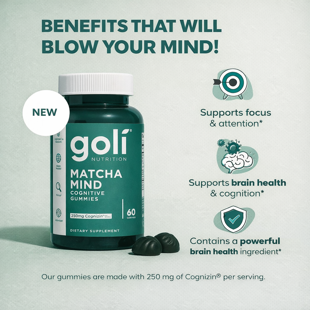 Goli® Matcha Mind: mental clarity in every gummy
