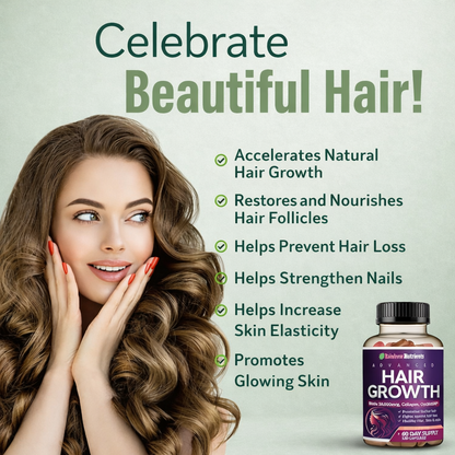 Hair Growth - Hair Restoration - Natural Supplement that Strengthens and Reactivates Your Hair