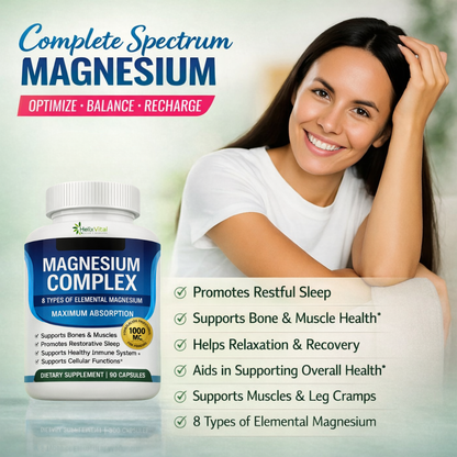 Magnesium Complex - 8 types of magnesium in a single capsule for your overall wellbeing.
