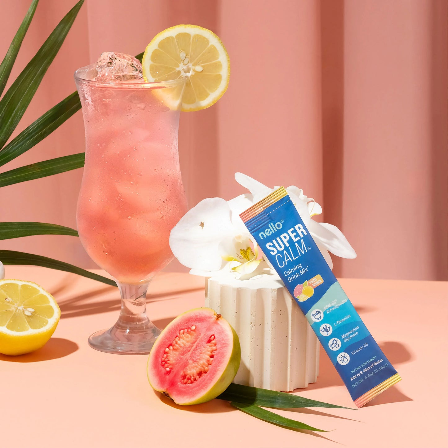 Nello SuperCalm - Ashwagandha with Guava and Lemon Flavour in Convenient Packets.